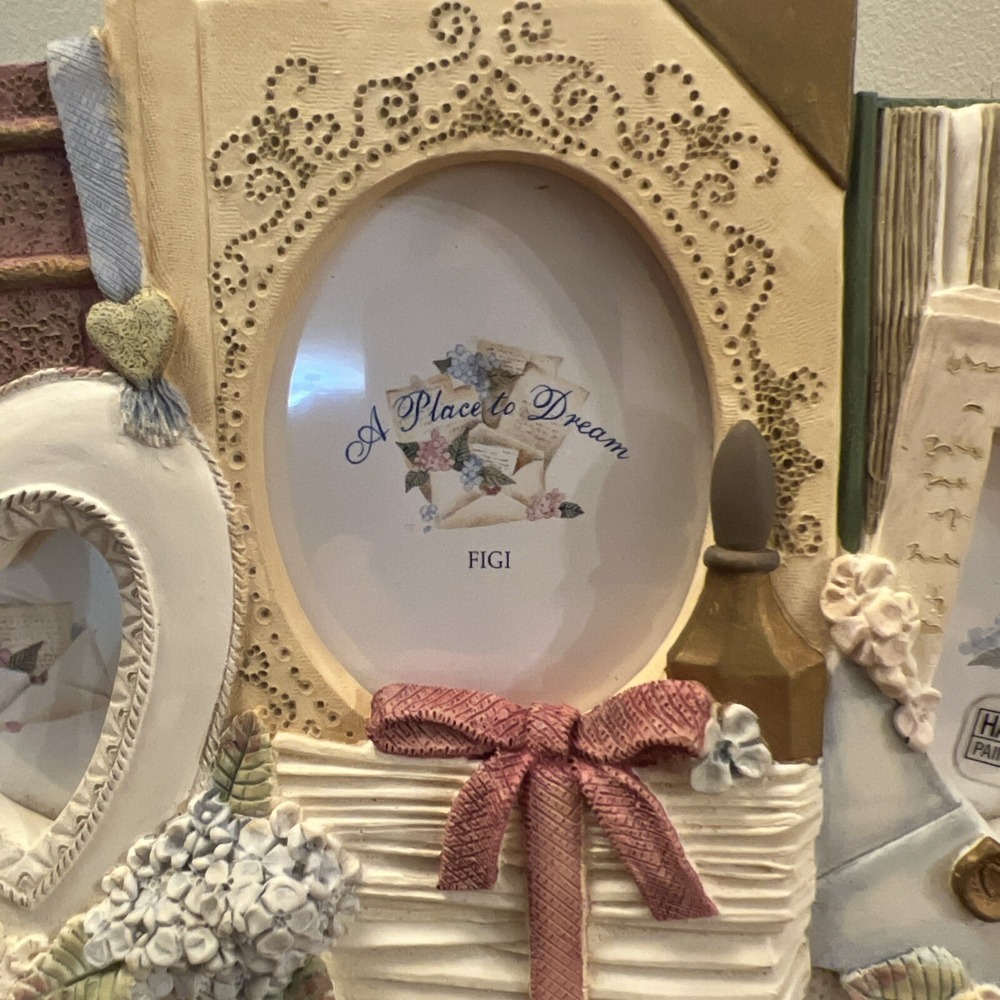 FIGI HANDPAINTED FRAME, 3D Resin Photo Frame Heart Chic Wedding Valentines Bday - Picture 3 of 10